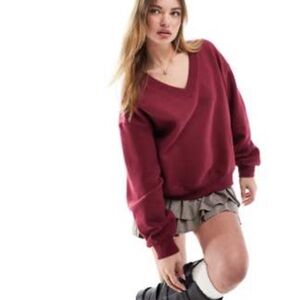 Bershka V neck sweatshirt
